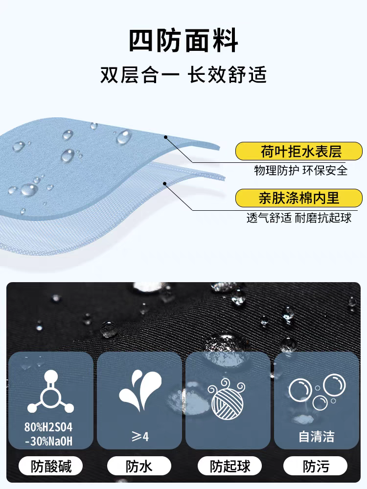 Acid and alkali resistant, waterproof and oil-proof lab coat