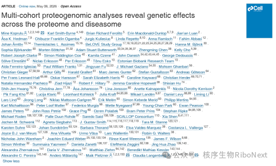 Cell | 多队列蛋白质基因组分析揭示全蛋白质组与疾病组的遗传调控效应